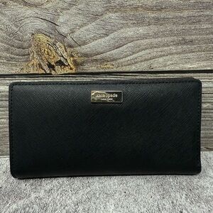 Kate Spade New York Black Saffiano Leather Stacy Bifold Wallet
